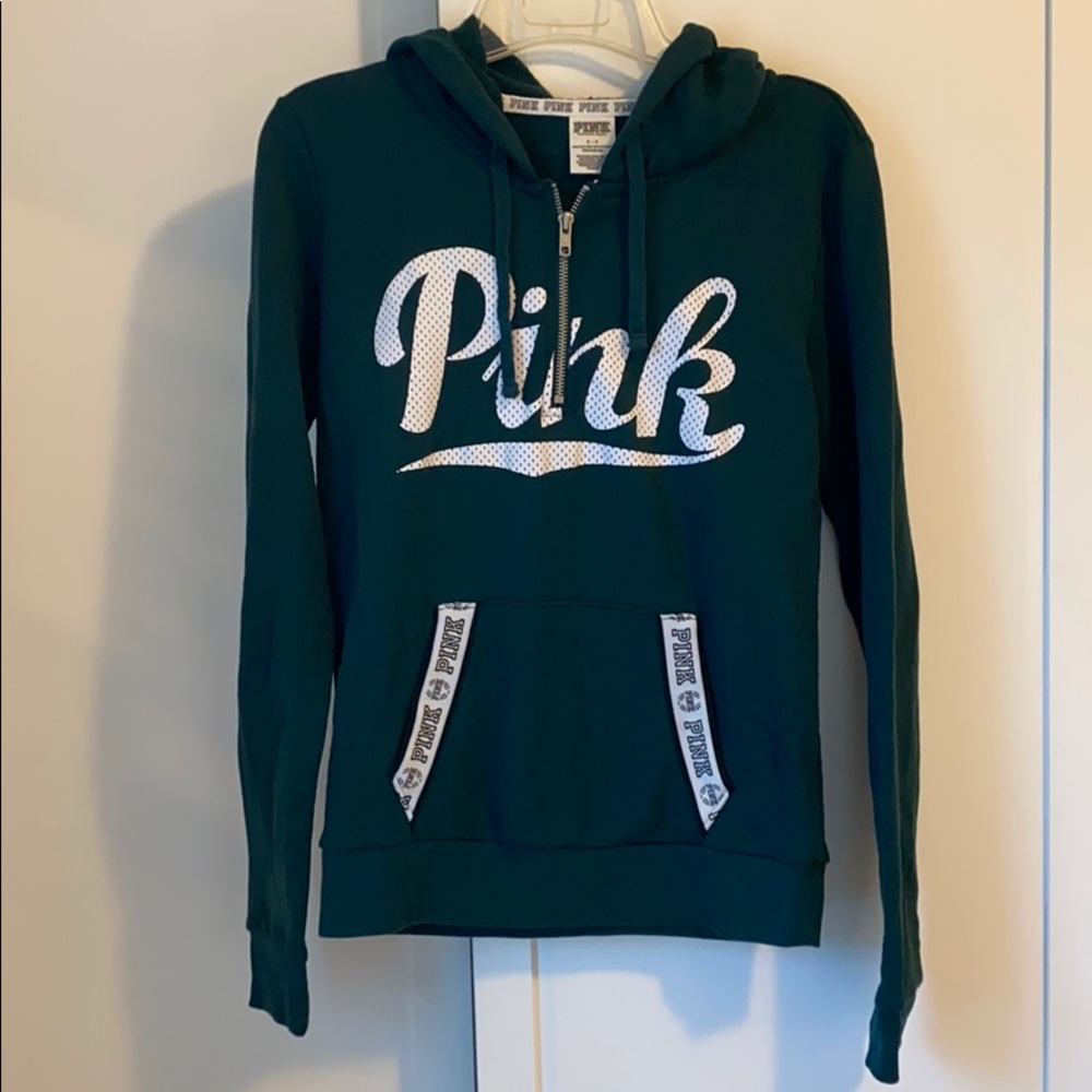 Victoria Secret Pink Hunter Green Hoodie